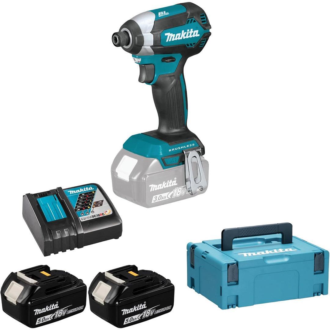 🔩 Makita DTD153RTJ 18V LXT Brushless Impact Driver Set – 🔋 2×5.0Ah Batteries, ⚡ Charger & 🧳 Makpac Case