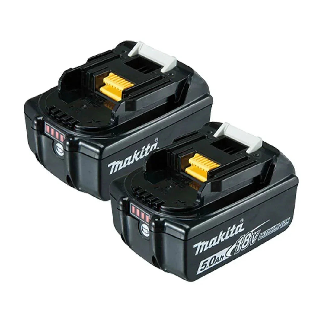 Makita BL1850B 18V LXT 5.0Ah Battery Twin Pack with DC18RC Rapid Charger & Makpac Case