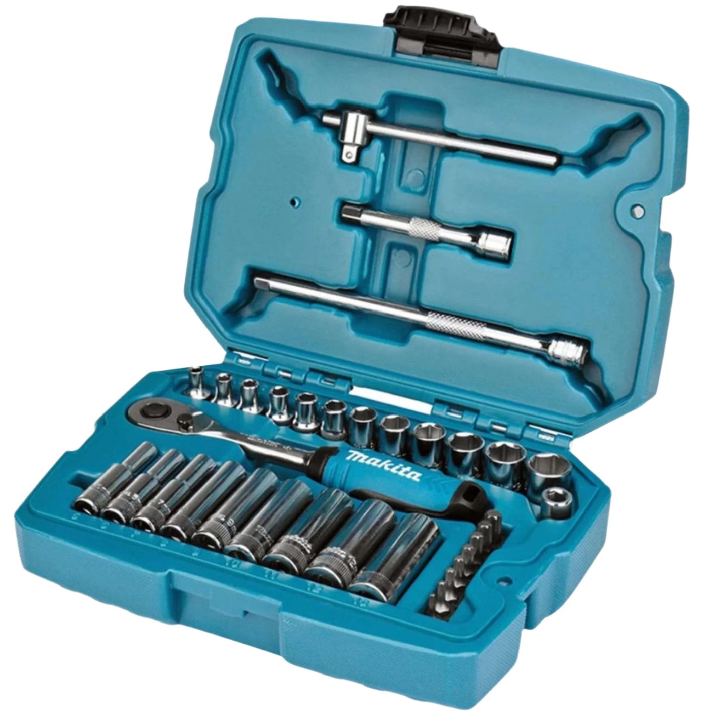 Makita 34-Piece Socket & Accessory Tool Kit – Ideal for DIY and Professional Use