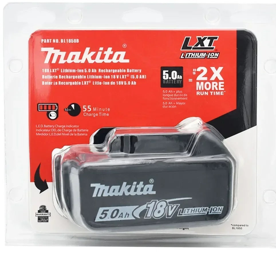 🔋 Makita 18V 5.0Ah Lithium-Ion Battery 2-Pack – ⚡ High-Capacity Power for LXT Tools (BL1860B, BL1860, BL1850 Compatible)